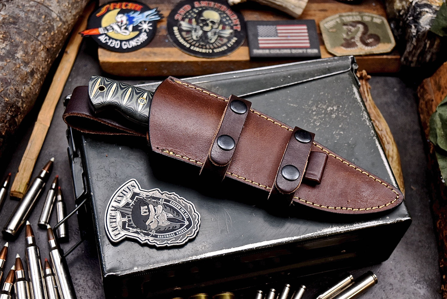 CFK Handmade VG10 Custom MICARTA Hunting Bushcraft Camping Sport Knife Set