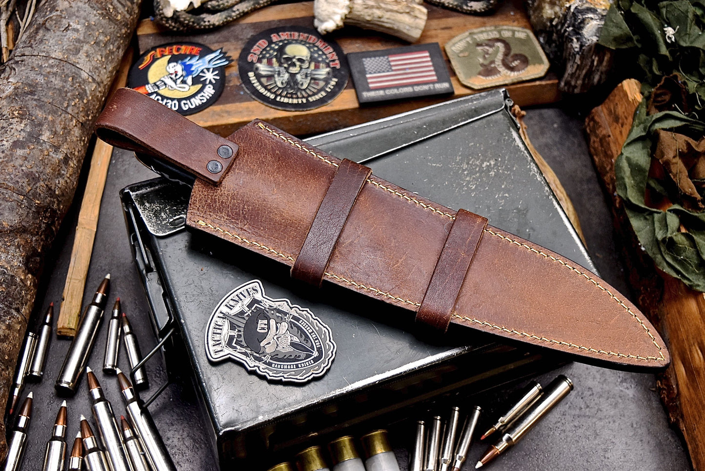 CFK Handmade 52100 Custom MICARTA Hunting Skinner Chopper Chopper Sport Knife Set