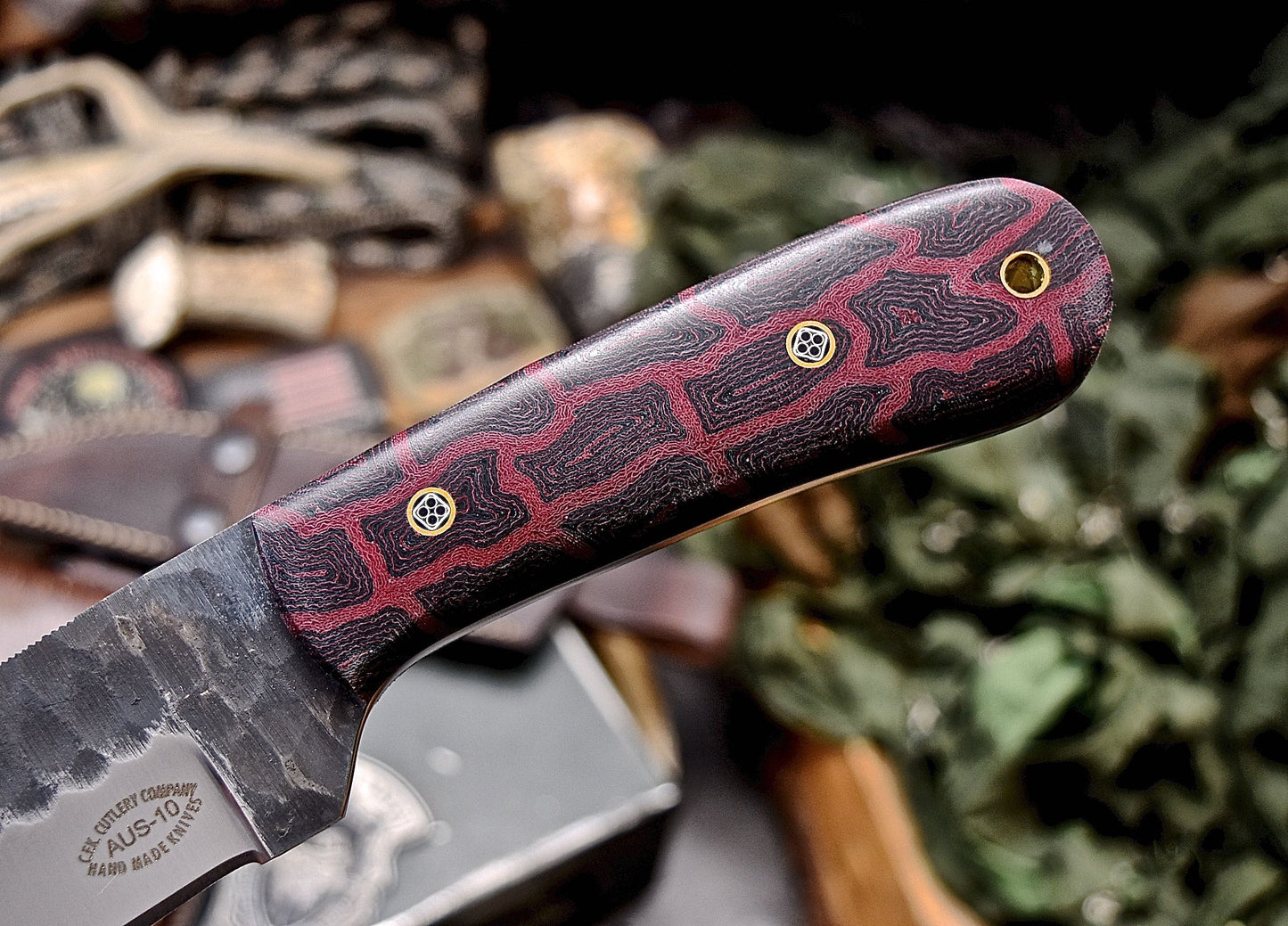 CFK Handmade AUS 10 Custom G10 Large Bushcraft Hunting Camping Knife Set