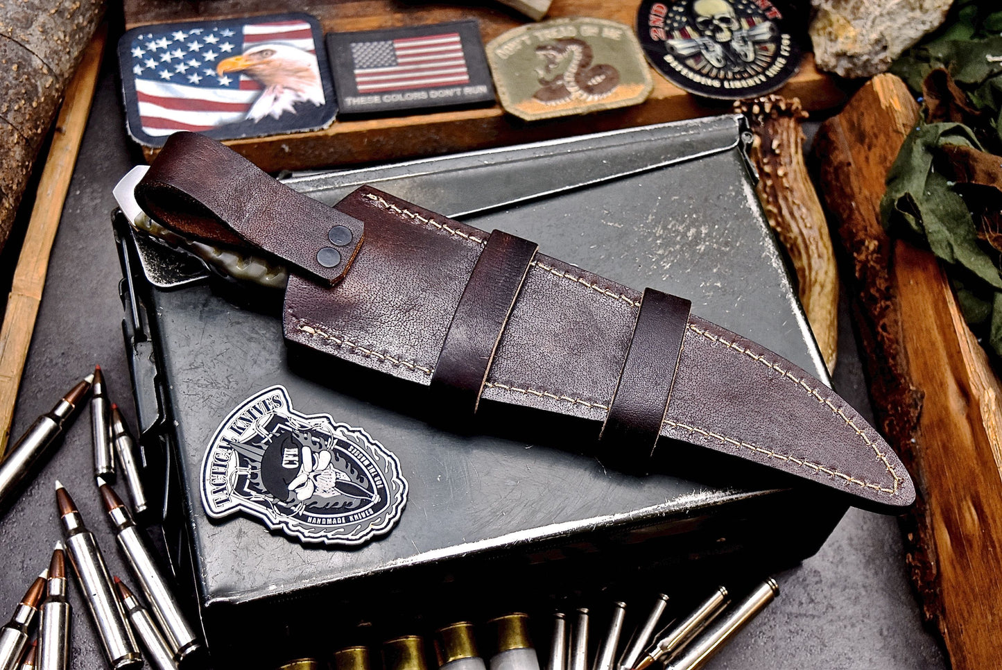 CFK Handmade AUS 8 Custom GENUINE SHEEP HORN Large Hunting Skinner Sport Knife