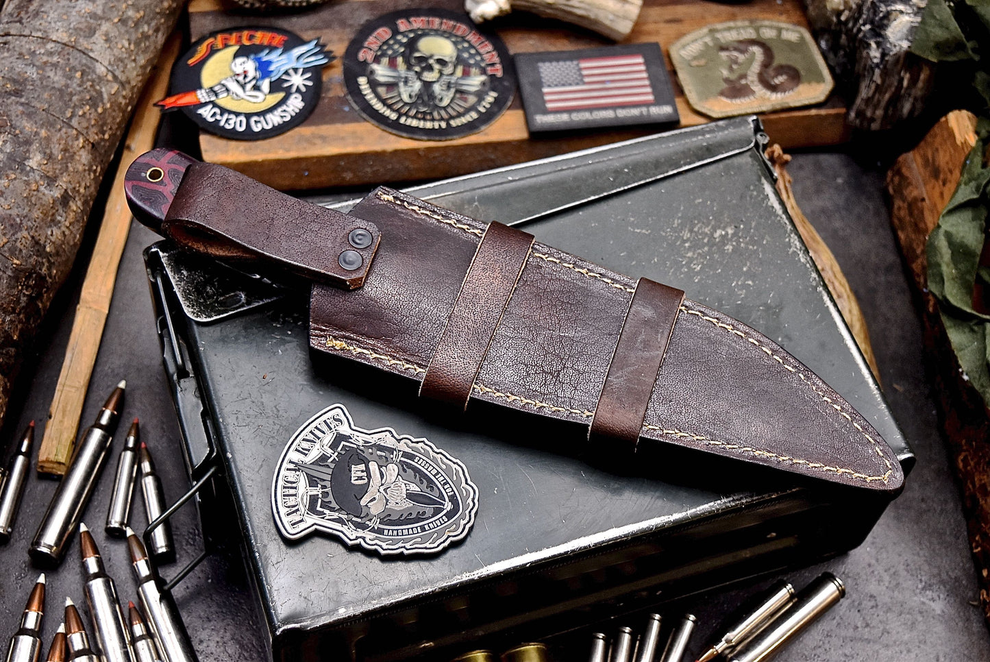CFK Handmade AUS 10 Custom G10 Large Bushcraft Hunting Camping Knife Set