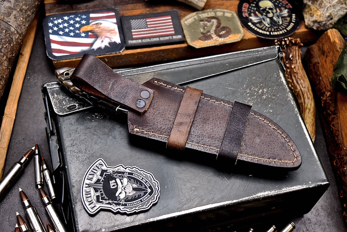 CFK Handmade Damascus Custom GENUINE SHEEP HORN Hunting Skinner Knife