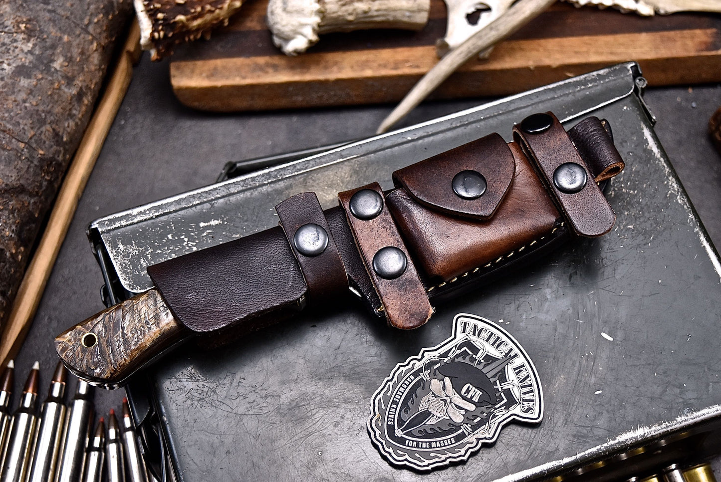 CFK Handmade VG10 Custom SHEEP HORN Hunting Skinner Knife Set