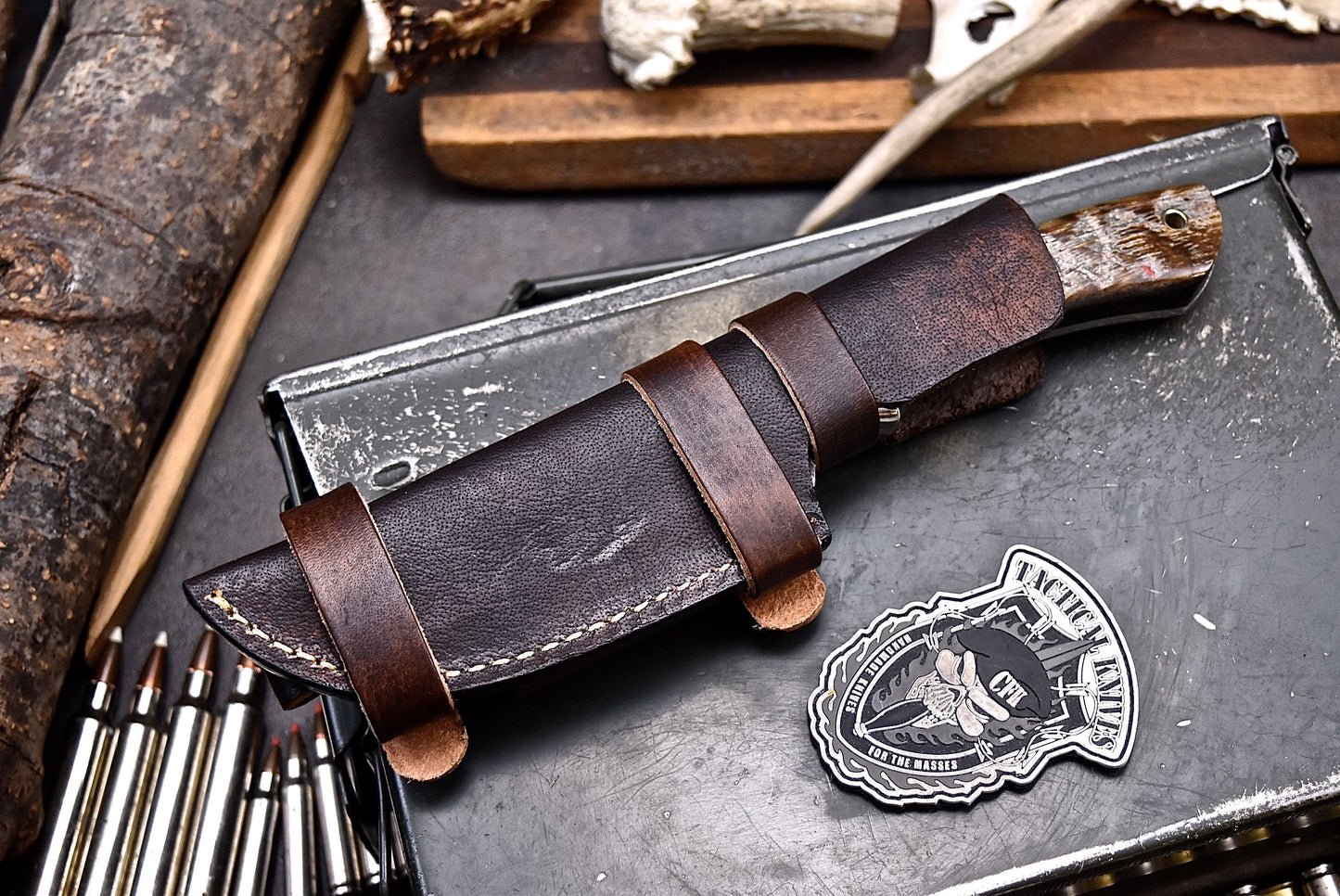 CFK Handmade VG10 Custom SHEEP HORN Hunting Skinner Knife Set