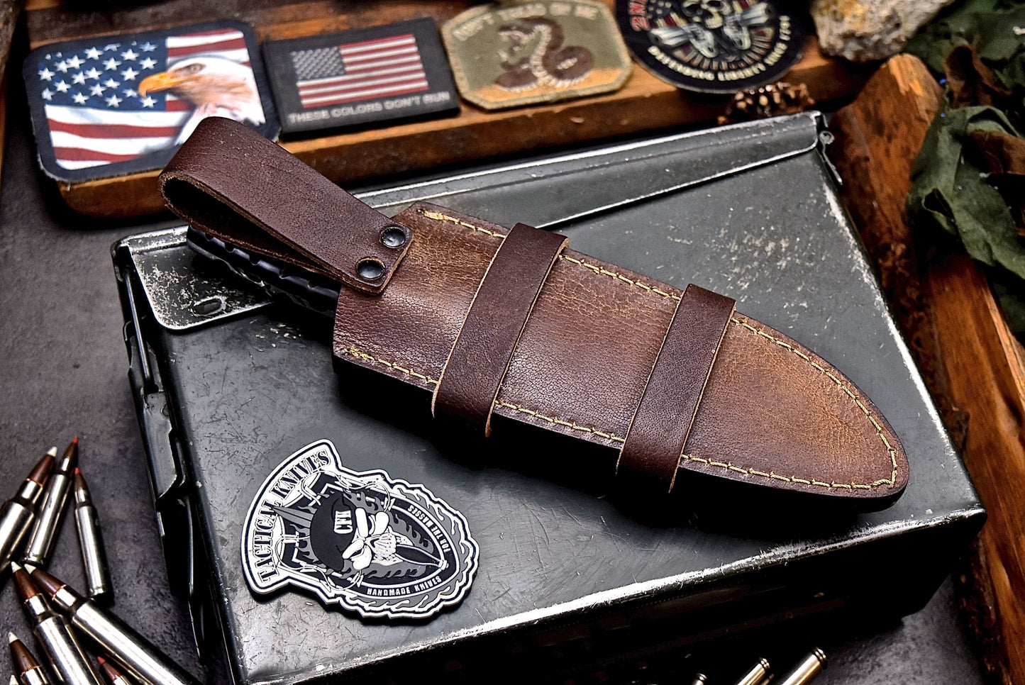 CFK Handmade Damascus Custom GENUINE SHEEP HORN Hunting Skinner Knife