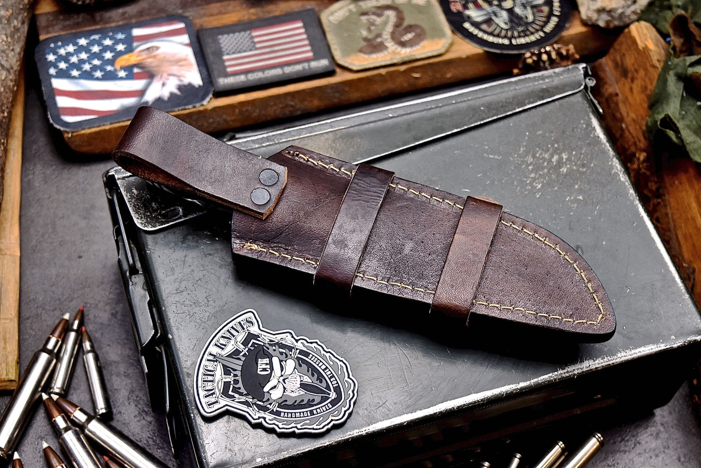 CFK Handmade AUS 10 Custom GENUINE RED DALL SHEEP HORN Hunting Skinner Camping Knife