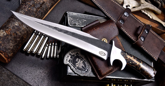 CFK Handmade AUS-10 Custom PINE CONE Corelon Sub Hilt Bowie Hunting Camping Knife Set