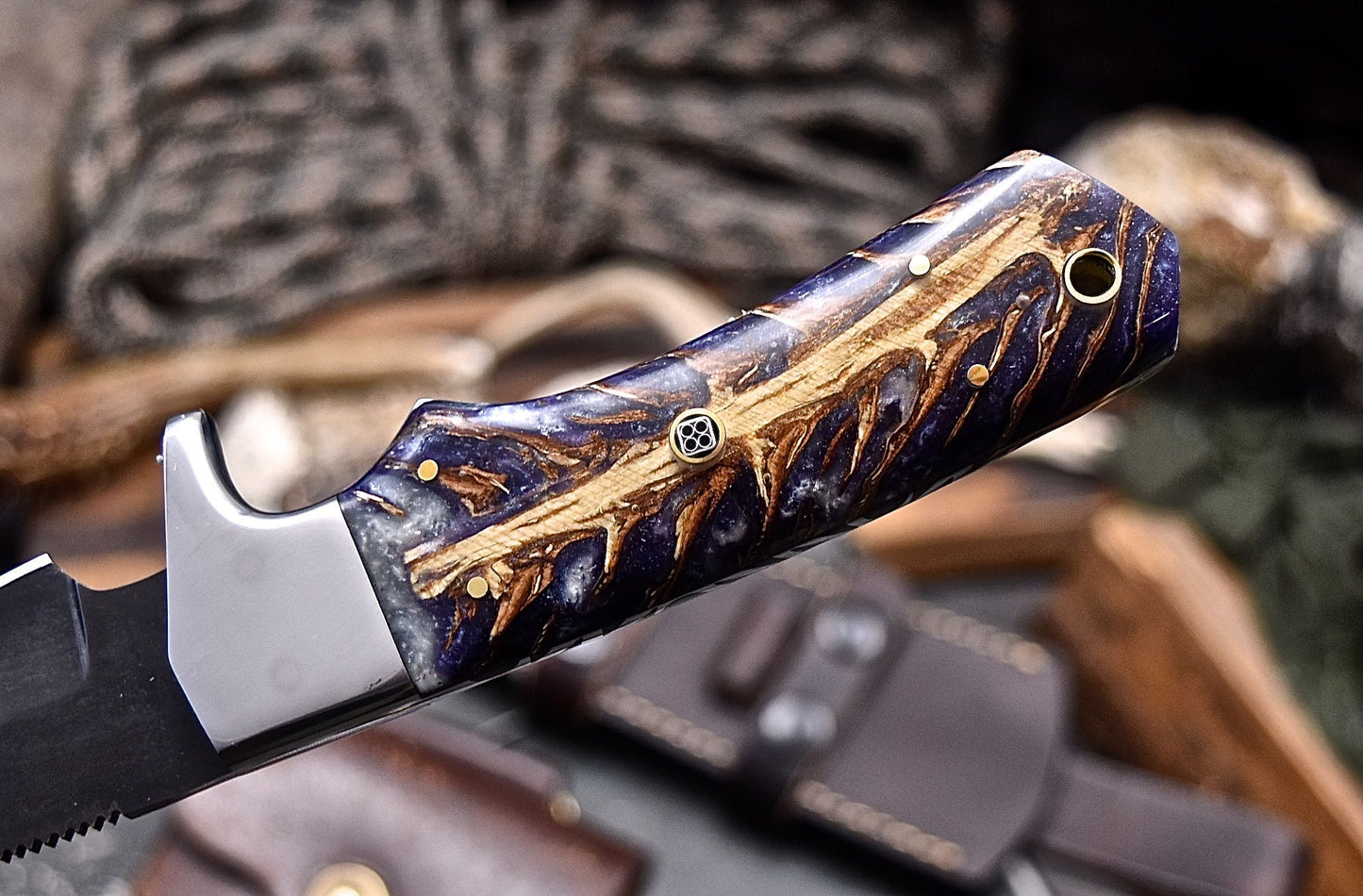 CFK IPAK Handmade 52100 PINE CONE CORELON Hunting Skinner Camping Sport Knife Set