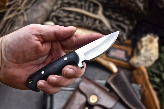 Buck Creek - Hill & Creek Handmade D2 Small Hunting Knife & Accessories Sheath Set