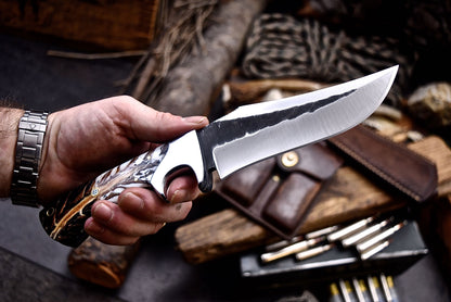 IPAK Handmade D2 Custom WALNUT Huge Jungle Kukri Machete Chopper Knife Set