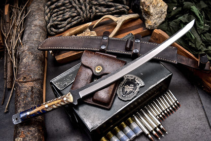 IPAK Handmade D2 Custom Pine Cone Corelon TACHI Japanese Sword Katana O-TANTO Sport Knife