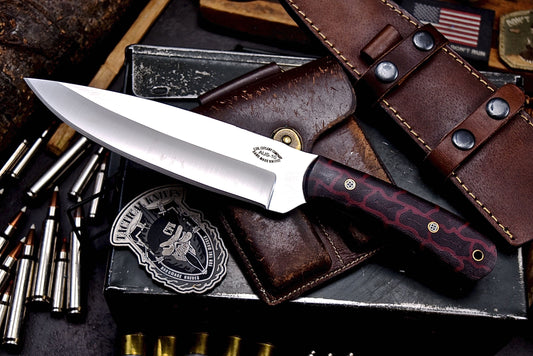 CFK Handmade AUS 10 Custom G10 Large Bushcraft Hunting Camping Knife Set A