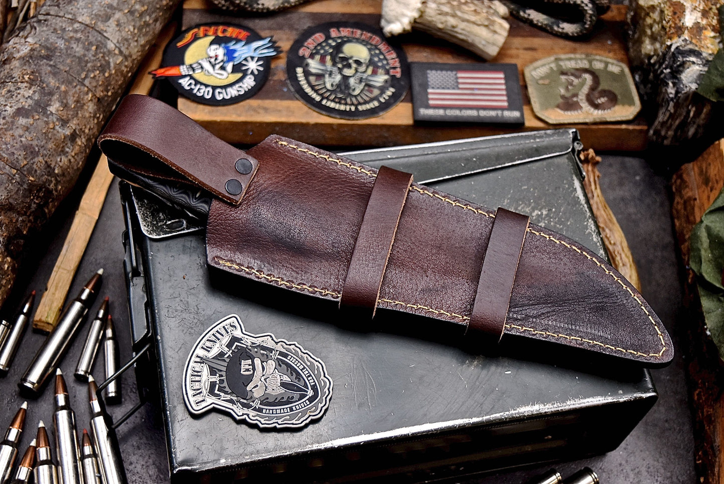 CFK Handmade AUS 10 Custom MICARTA Large Hunting Camping Chopper Knife Set