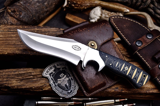 CFK Handmade VG10 Custom MICARTA Sub Hilt Hunting Skinner Camping Knife Set