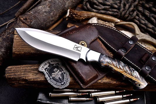 CFK IPAK Handmade AUS 8 Custom PINE CONE CORELON Large Hunting Camping Knife SET