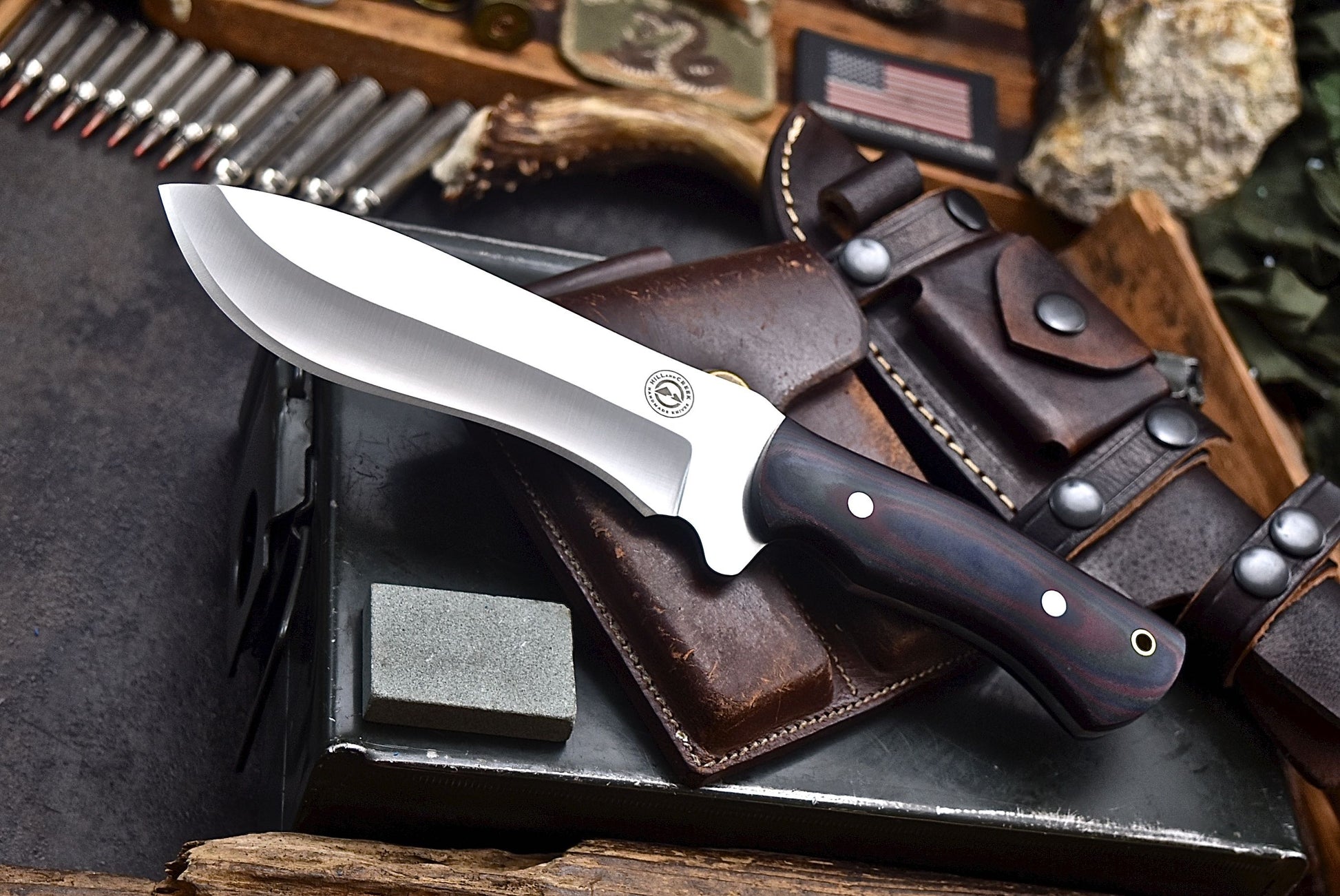 Pikes Peak - Hill & Creek D2 Handmade Hunting Camping Knife & Accessor –  CFK & IPAK KNIFE BRANDS