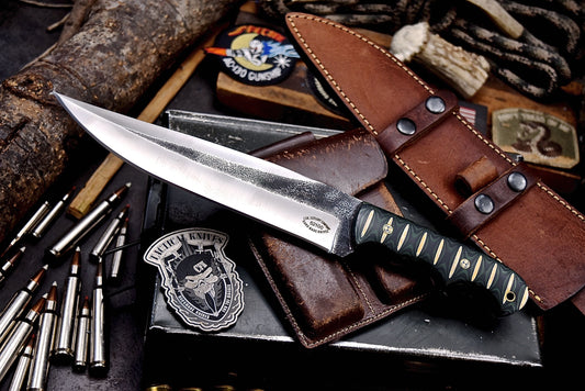 CFK Handmade 52100 Custom MICARTA Hunting Skinner Chopper Chopper Sport Knife Set