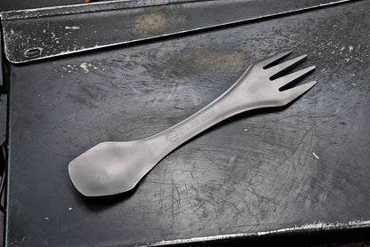 CFK 100% Titanium Spork 3-in-1 Lightweight Eco-Friendly Camping Knife Tool