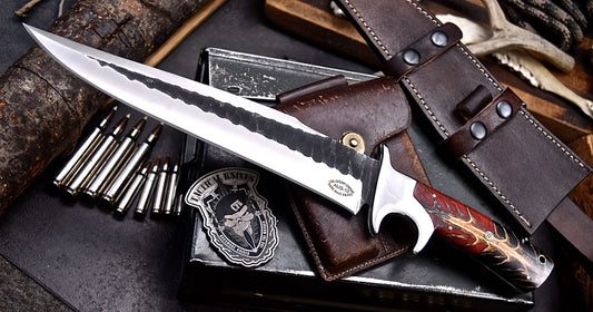 CFK Handmade AUS-10 Custom PINE CONE Corelon Sub Hilt Bowie Hunting Camping Knife Set