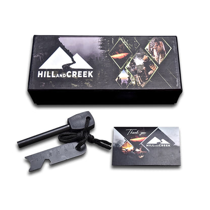 Catskill Mountains II - Hill & Creek Handmade D2 Linen Micarta Knife & Accessories Sheath Set